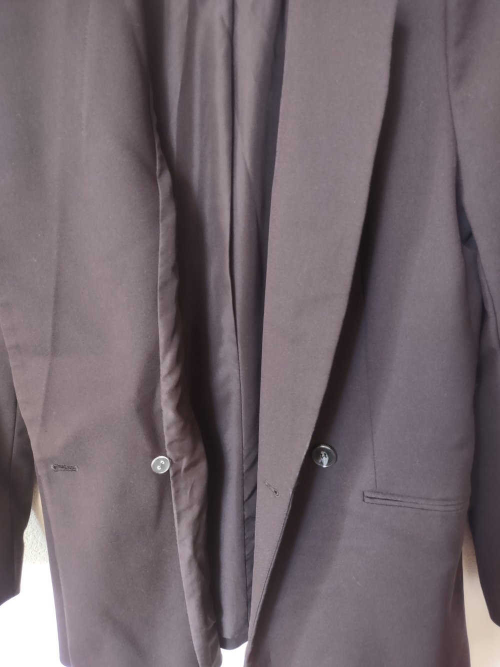 H&M Women's Dark Brown Open-Front Blazer Jacket - Picture 4 of 8